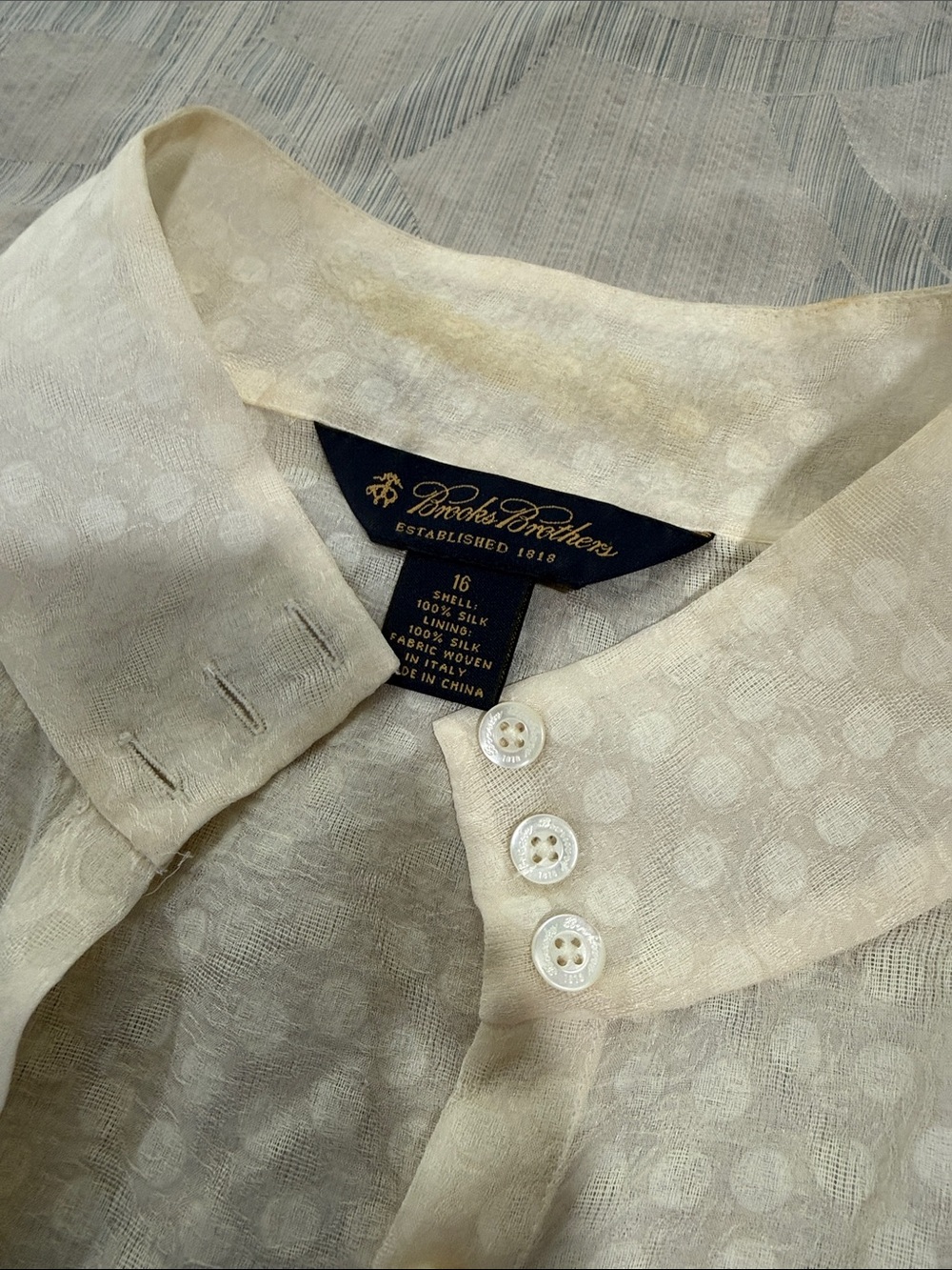 Brooks Brothers 100% silk button blouse